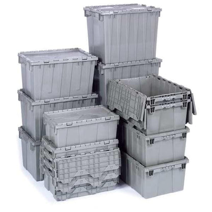 Quantum QDC2115-9 Distribution Bin, Heavy Duty Attached Top Container, 14-7/8"W x 21-3/4"L x 9-5/8"H Overall Size, 1.27 Volume