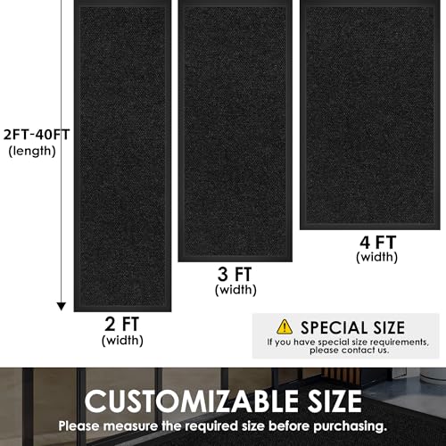 2FT x 19FT Front Door Mat Outside Indoor Entrance Low-Profile Welcome Mat - size: 2' x 19' (Runner)