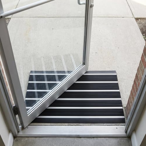 Ecomills Alumat Aluminum Doormat, 17.3" x 27.5", Black - size: 1'5" x 2'4" (Rectangular)
