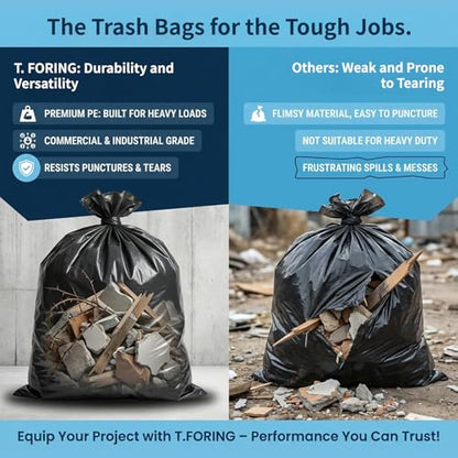 40-45 Gallon Trash Bags Heavy Duty,1.6 Mil,39'' x 47'',100 Count - color: 40-45 Gallon | 100 Count, size: 120 Count(pack of 1)