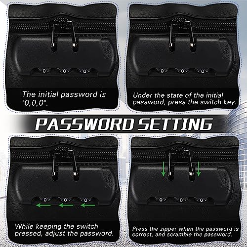 LEIFIDE 6 Pcs Money Bag with Lock 11 x 5.5 Inches