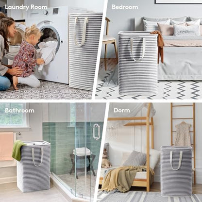 Lifewit 80L Large Laundry Baskets, Laundry Hampers Bags, 2 Pack, Black - color: Black, size: 80L