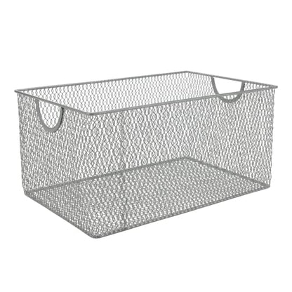 YBM HOME Kitchen Pantry Organizer Wire Basket for Shelves, Cabinets, Pantry, Countertop, Mesh Open Storage Bin Metal Basket for Organizing Food Supplies, 13.3x8.5x6.5 - size: 13.25x8.5x6.5