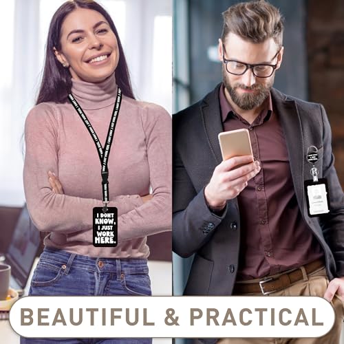 Funny Work Lanyard with ID Badge Holder and Retractable Badge Reel - color: Work Humor