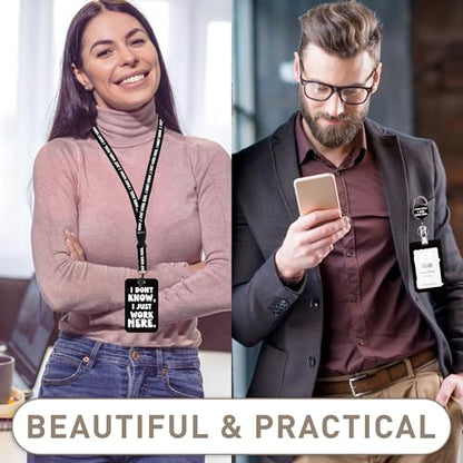 Funny Work Lanyard with ID Badge Holder and Retractable Badge Reel - color: Work Humor