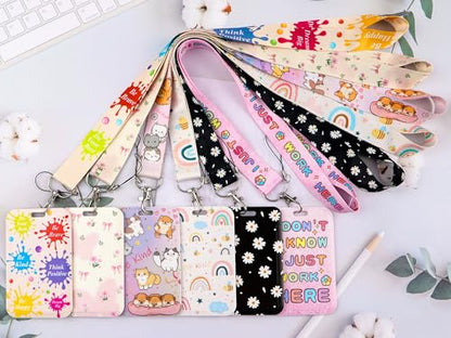 Aesthetic Pink Badge Holder Lanyard with Retractable Badge Reel Clip Cute Flowers Keychain for Women Girls Kids Nurse for ID Badge Keys Preppy School ID Holder Reel Lanyard Teachers (Buttterfly & Bow) - color: Bow & Butterfly