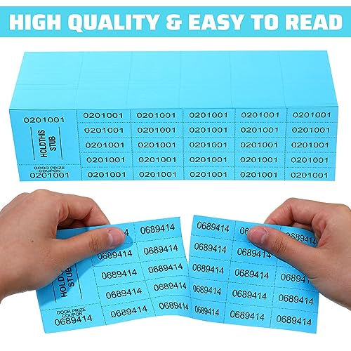 Kosiz 25 Bid 504 Raffle Ticket Sheets Chinese Auction Tickets, Lake Blue - color: Lake Blue, size: 25 Bid