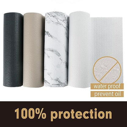 Drawer and Shelf Liner 12 in x 10 FT, Non Adhesive Water Resistant, Easy Clean and Trim, Smooth Surface Liners for Kitchen Cabinet, Shelves, Drawers, Pantry, Light Gray - color: Light Gray, size: 12"W x 120"L