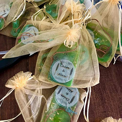 Sheer Organza Mesh Drawstring Gift Favor Bags 50 Count 4x6 Inch Gold - color: Gold 4x6in 50pc