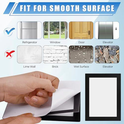 20 Pack Magnetic Sign Holder 4 x 6 inches with Magnetic Border - color: 20 Pack Black, size: 4 x 6