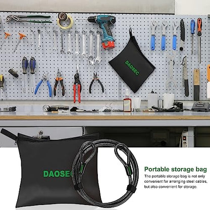 10 ft x 1/2" Heavy Duty Cut-Proof Security Cable, Kayaking & Outdoor Equipment - size: 10FT