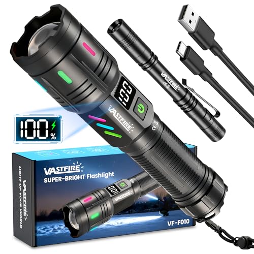 VASTFIRE Rechargeable Flashlights High Lumens, Super Bright LED Flashlight