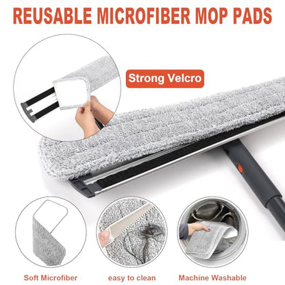 Professional 18 in Microfiber Mop Large Flat Mops for Floor Cleaning - size: 18 inches