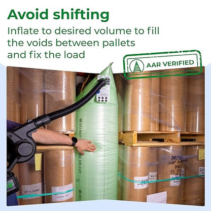 IDL Packaging 48" x 72" Dunnage Airbags, Woven Polypropylene, Level 1 - Fill The Void in Trucks and Intermodal Shipments, Reusable - Load Securement Airbags for Container Stuffing - size: 48" x 72" Bag