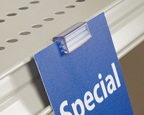Retail Shelf Tag Sign Holder Gripper, Clip-On Shelf Talker, 1 ¼” H x ½”W