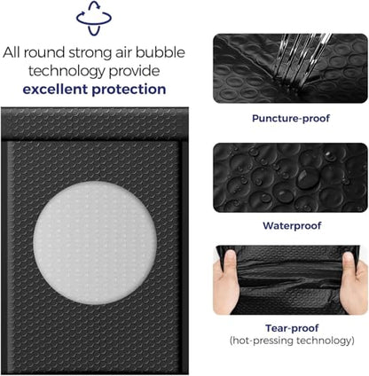 Fuxury Black Bubble Mailers 10.5x16" Padded Envelopes 3750Pack Bulk Pallet - color: Black, size: 10.5x16" 3750PC