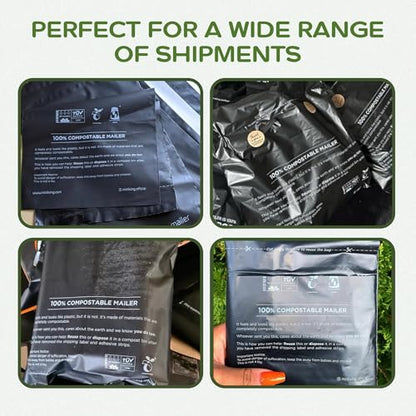 Biodegradable Poly Mailers 6x9, Compostable Shipping Bags 50pk - size: S, 50 Pack