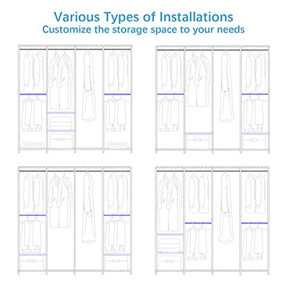 VIPEK V40 Heavy Duty Clothes Rack, Modular Closet System Clothing Rack - color: White, size: V40 Regular