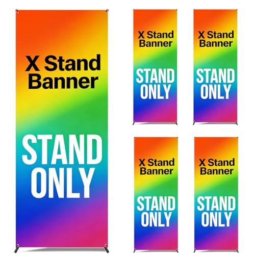 Premium X Banner Stand Display, 24"x72", 5 Pack - size: 5 PACK