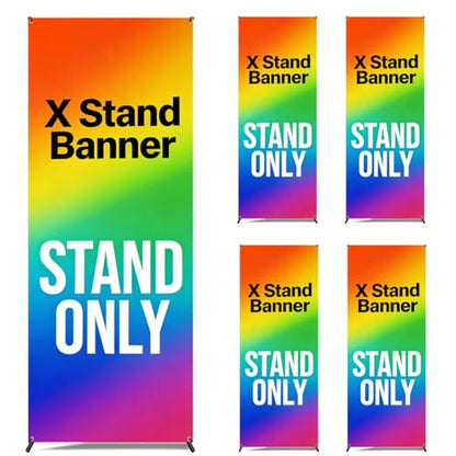 Premium X Banner Stand Display, 24"x72", 5 Pack - size: 5 PACK