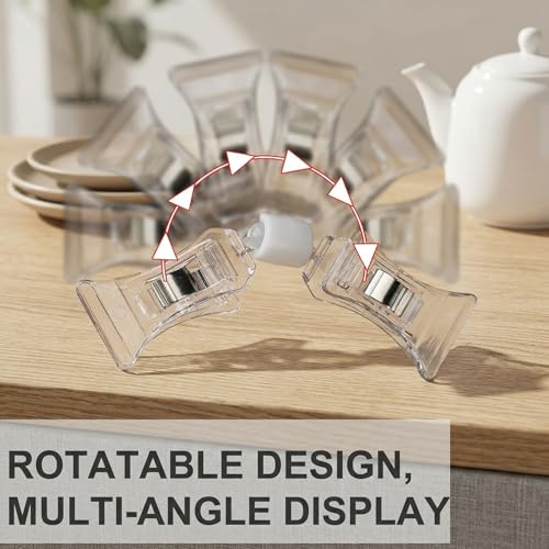 Colarr Double Sided Sign Holder Clips, Clear, 2 Pcs - color: Clear