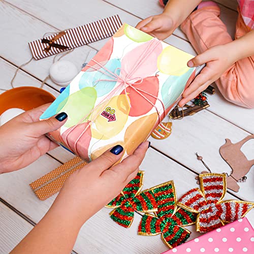 Viadom Birthday Wrapping Paper Roll, Gift Wrap for Boys Girls Kids Women Birthday, Valentines, Mothers day, Graduation, Wedding, Fathers day, Baby Shower, Christmas (17in x 50ft) - color: Colorful Balloon