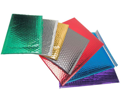 GGR Supplies Metallic Bubble Padded Envelope Mailers, 7.5 X 11 Inches, Waterproof Ultra Resistant Ideal For Packing, Shipping, and Storing. Pack of 25 (Gold) - color: Gold