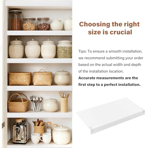 CLICLIE Wire Shelf Covers, 32" W X 16" D PVC Wire Rack Covers for Pantry - size: 32"W x 16"D