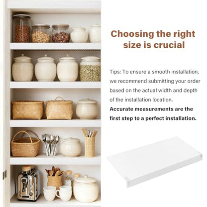 CLICLIE Wire Shelf Covers, 32" W X 16" D PVC Wire Rack Covers for Pantry - size: 32"W x 16"D