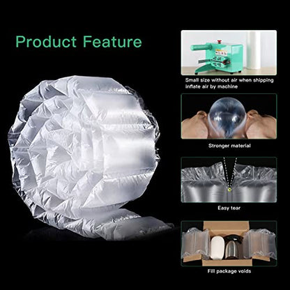 985ft Air Pillow Cushion Film Roll for Bubble Wrap,Packaging 3000pcs