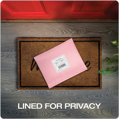 Quality Park Bubble Mailers, 8.5 x 11, Light Pink Poly Mailers, Padded Envelopes, Shipping Bags, Water Resistant, Self Seal, 25 Per Box (QUA85908) (Pack of 4) - color: Light Pink, size: (Pack of 4)