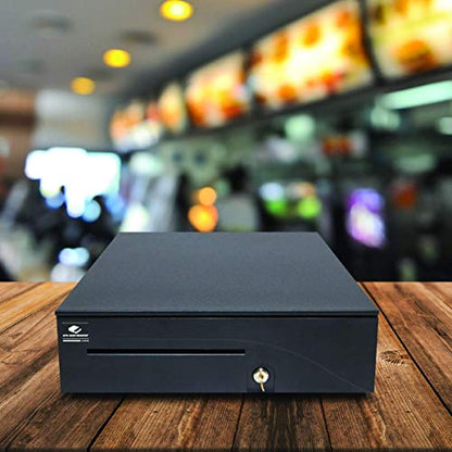 APG Heavy-Duty 16" Point of Sale Cash Drawer | Series 100 T554A-BL1616 |USBPro II USB Interface 24V | 5 Bill/ 5 Coin Compartments | 16" x 4.9" x 16.8" | Black - color: Usb - Black, size: 16" - 5x5