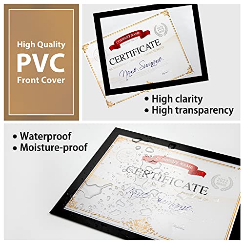 8.5"x 11"Magnetic Sign Holder, Double Sided Window Self-adhesive Frame, Transparent PVC and Strong Magnetic Display Frame for Home/Office/Poster/Certificate/Artwork Display(Black,10Pack)