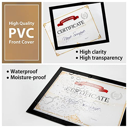 8.5"x 11"Magnetic Sign Holder, Double Sided Window Self-adhesive Frame, Transparent PVC and Strong Magnetic Display Frame for Home/Office/Poster/Certificate/Artwork Display(Black,10Pack)