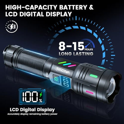 VASTFIRE Rechargeable Flashlights High Lumens, Super Bright LED Flashlight