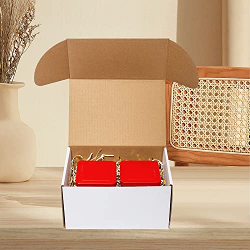 Wowxyz 10x7x5" 25 Pack Shipping Boxes - White Corrugated Cardboard Mailing Boxes for Small Business - Flat Empty Literature Mailer Packaging Supplies - size: 10x7x5"