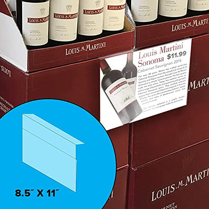 Sign Holder, Floor Stack Case Vinyl, w/Lip Clear 11W 8.5H - 100 PACK - size: 100 Pack