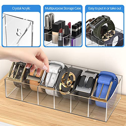 Acrylic Belt Organizer - color: 6 Compartments