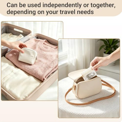 Mkono Jewelry Travel Case, Small Jewelry Organizer Pouch with 4 Mini Bags