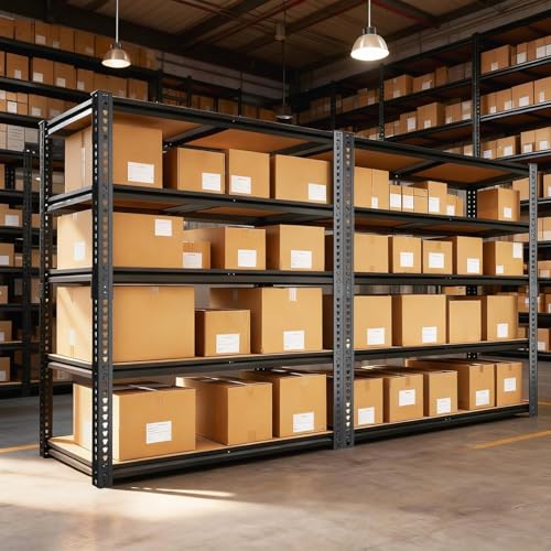 40W Garage Storage Shelves,Garage Shelves Heavy Duty,5 Tier Shelving Unit,2400LBS Capacity Heavy Duty Shelving for Garage Storage,Warehouse,72" H x40 W x20 D - size: 72" H x 40" W x 20" D