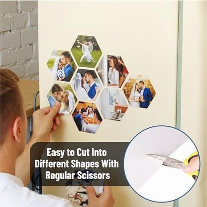 Mr. Pen- Adhesive Magnetic Sheets, 12" x 16", 5 Pack, Cuttable Magnets Flexible Magnet Sheets with Adhesive for Crafts Photos, Classroom Decorations, Easy Peel and Stickers for Planning - size: 12" x 16", style: 5 Pack