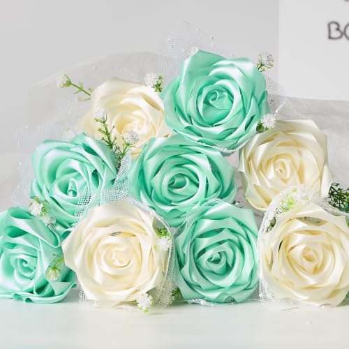Mauproy Mint Green Satin Ribbon, 1-1/2 Inch, 50 Yards - color: Mint Green