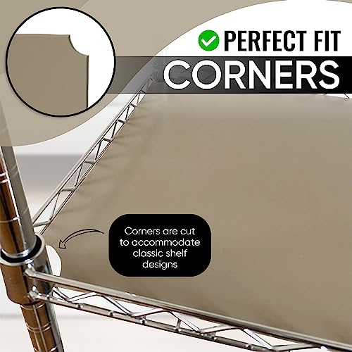 DUALSO Wire Shelf Liner Wire Rack Shelf Mat - Thick Wire Shelf Cover - Waterproof Plastic Shelf Liner, Metal Shelf Liner - Easy Use Wire Shelving Cover for Closet (Beige, 14" X 30" (Set of 4)) - color: Beige, size: 14"W x 30"L