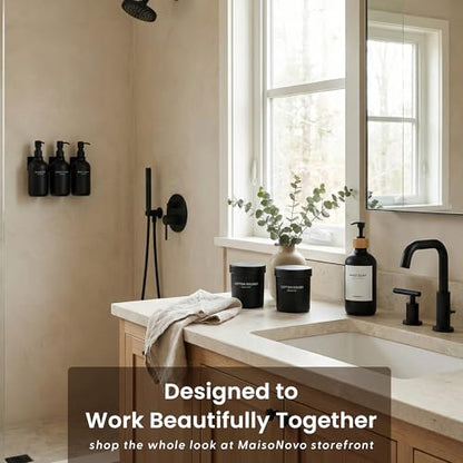 Maisonovo Dish Soap Dispenser - Black Soap Dispenser Black Bamboo Pumps - color: Black Black
