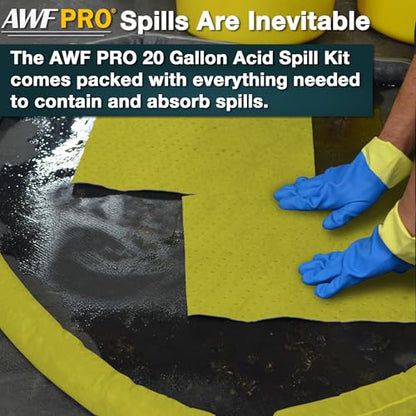 AWF PRO 20 Gallon Battery Acid Spill Kit, 59 Pieces - size: Battery Acid Spill Kit