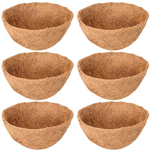 Legigo 6 Pack 14 Inch Hanging Basket Coco Liners Replacement, Round - color: 6pcs, size: 14 Inch