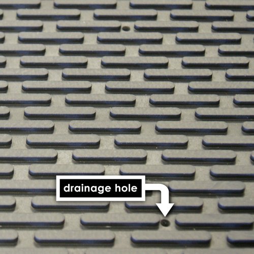 Rubber-Cal 03-161-BR-W-302"Safe-Grip" Slip-Resistant Traction Mats, 34" x 2' x 1/4", Brown Rubber Runner - color: Brown, size: 34"L x 34"W x 0.3"Th