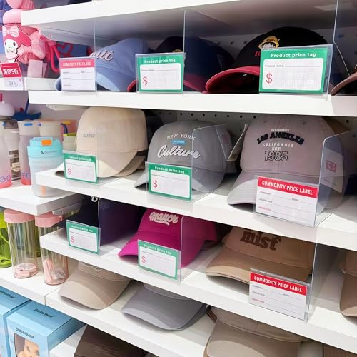 20 Pcs 30 * 12CM 1MM Separator Shelf Dividers Warehouse Shelf Isolation Board PVC Shelf Label for Supermarket Clothing Cabinet Storehouse Shelf - size: 3012-Card Slot-UP