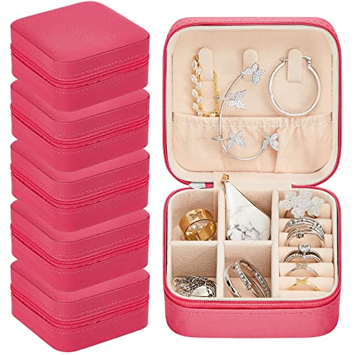 Taiyin 6/12/50 Pcs Travel Jewelry Case Bulk - color: Rosy