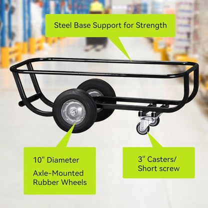 Tilt Dump Truck 850 lbs Capacity, 1/2 Cu.Yd Heavy Duty Trash Cart with Wheels, Forklift-Able Frame, Plastic Utility Dump Cart for Construction, Warehouse & Industrial Use (4-Pack) - size: 4PC